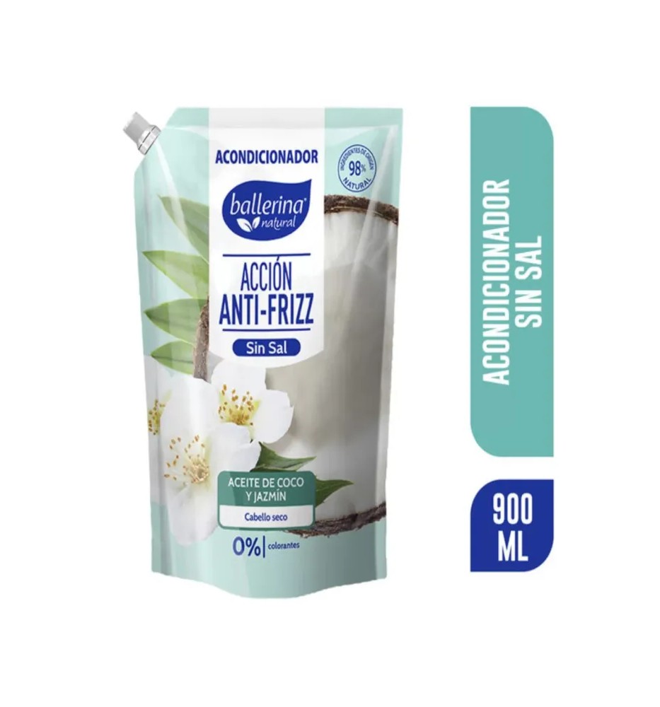 BALLERINA JAB.RECARGA ACEITE COCO Y JAZMIN X 900ML BALLERINA JAB.RECARGA ACEITE COCO Y JAZMIN X 900ML