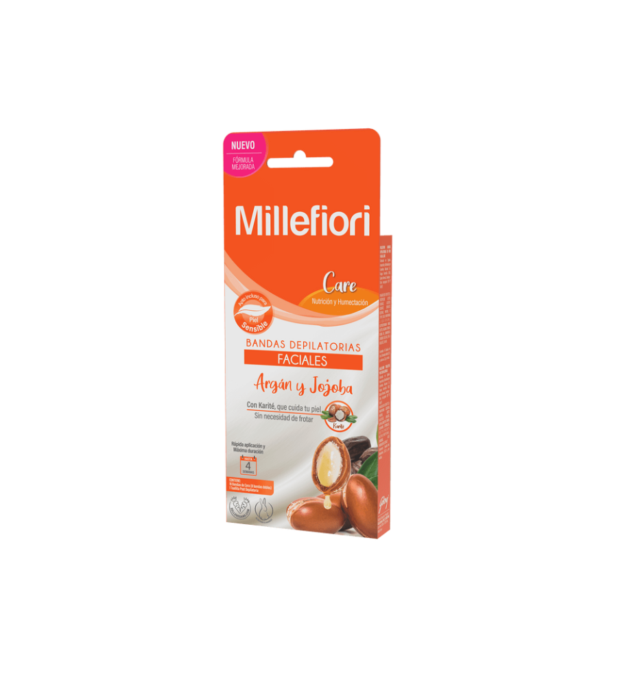 MILLEFIORI BANDAS DEPIL.FACIAL ARGAN Y JOJOBA
