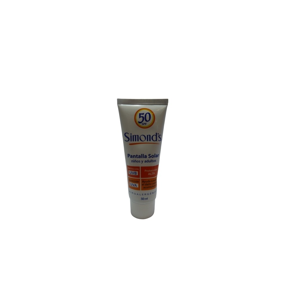 SIMONDS PANTALLA SOLAR F50+ 50ML SIMONDS PANTALLA SOLAR F50+ 50ML
