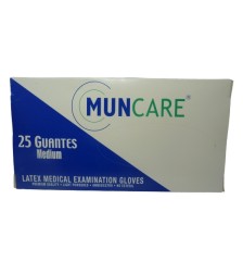 GUANTES LATEX EXAMINACION MUNCARE X25