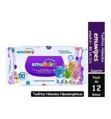 F.SET TOALLA HUMEDA AC.EMU 80X2