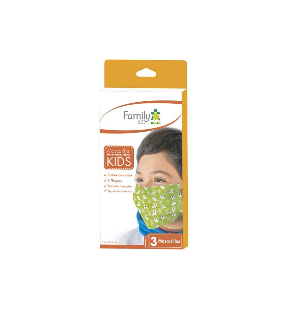 F.SET MASCARILLA DESECHABLE PLANA KIDS X 3 F.SET MASCARILLA DESECHABLE PLANA KIDS X 3