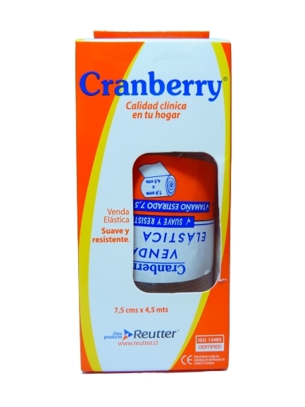 VENDA ELASTICA CRANBERRY PIEL 7.5 cm X 4.5M