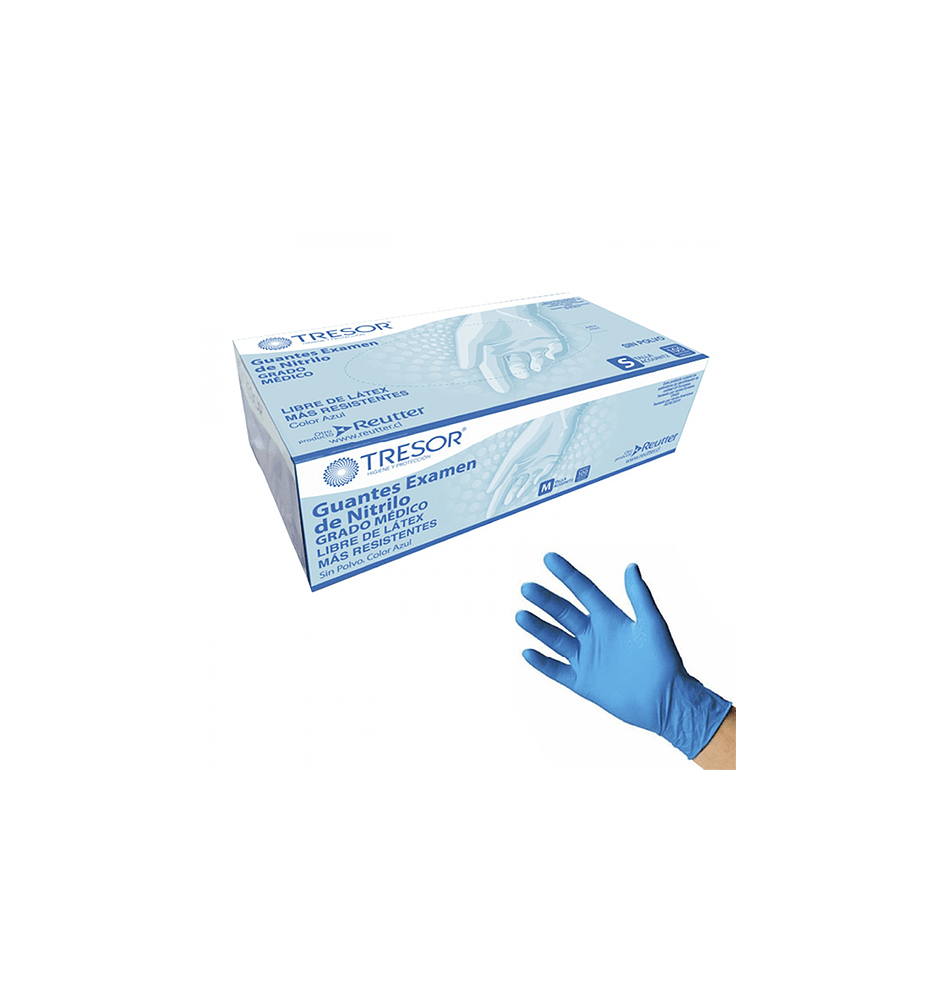 GUANTES DE VINILO AZUL AMBIDIESTRO TM X 100 GUANTES DE VINILO AZUL AMBIDIESTRO TM X 100