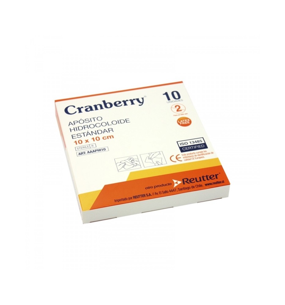CRANBERRY APOST HIDROCOLOIDE 10X10CM X10