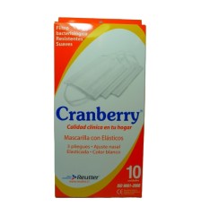 CRANBERRY MASCARILLA BLANCA C/ELAST X10