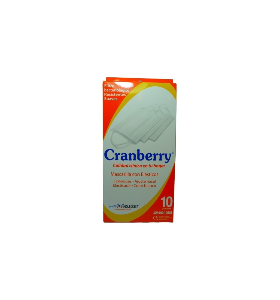 CRANBERRY MASCARILLA BLANCA C/ELAST X10 CRANBERRY MASCARILLA BLANCA C/ELAST X10