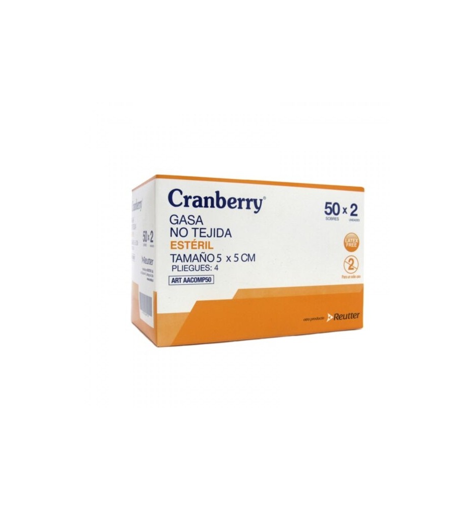 CRANBERRY GASA ESTERIL 5X5 X5