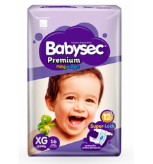 BABYSEC PAÑAL BEBE PREMIUM XG X16