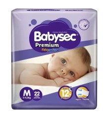 BABYSEC PAÑAL BEBE PREMIUM M X22