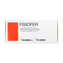 FISIOFER SOLUCION ORAL 800 MG/15 ML X 10 FRASCOS SOLUCION ORAL