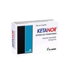 KETANOR INYECTABLE 30 MG / 1 ML X 3 AMPOLLAS