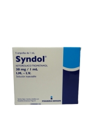 SYNDOL 30 MG / 1 ML I.V. X 5 AMPOLLAS