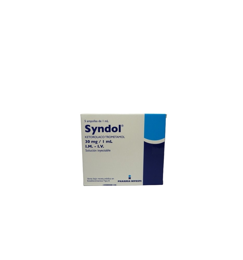 SYNDOL 30MG IV X5 AMPOLLAS SYNDOL 30MG IV X5 AMPOLLAS