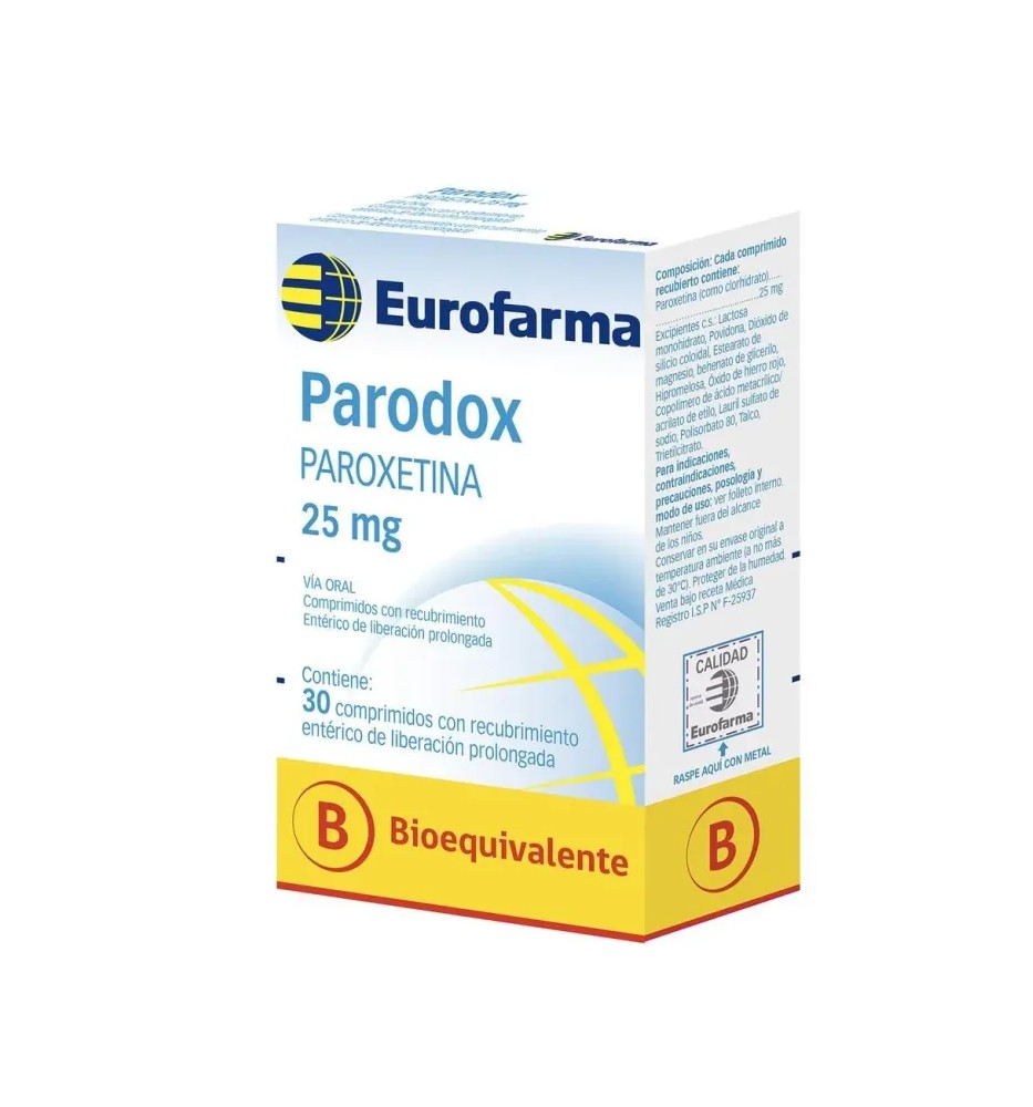 PARODOX 25 MG X 30 COMPRIMIDOS PARODOX 25 MG X 30 COMPRIMIDOS