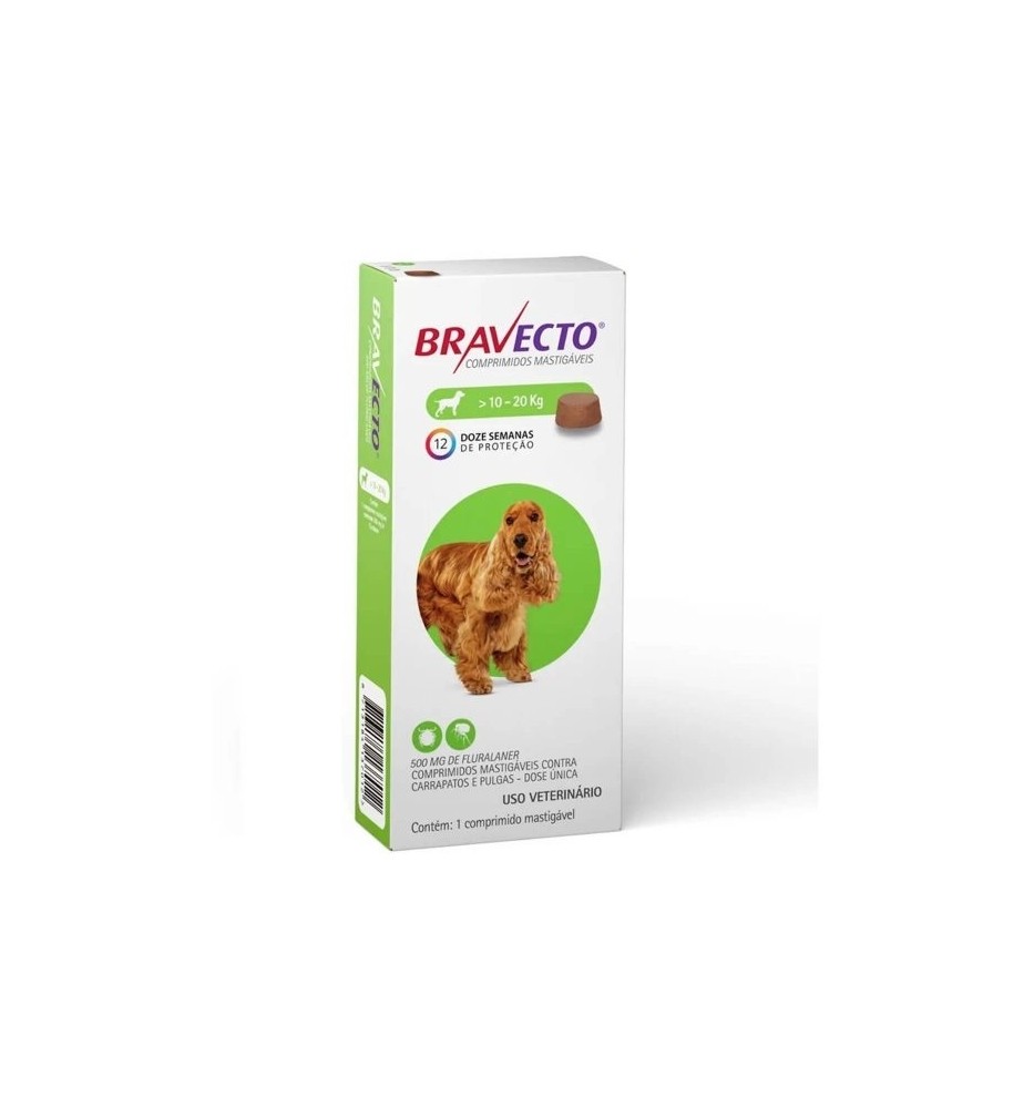 BRAVECTO PALAT PERRO 10-20 KG X 1 COMPRIMIDO BRAVECTO PALAT PERRO 10-20 KG X 1 COMPRIMIDO