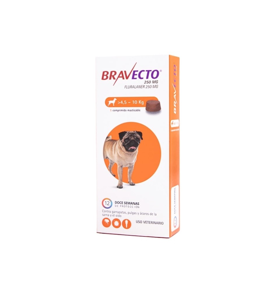 BRAVECTO PALAT PERRO 4.5-10 KG X 1 COMPRIMIDO BRAVECTO PALAT PERRO 4.5-10 KG X 1 COMPRIMIDO