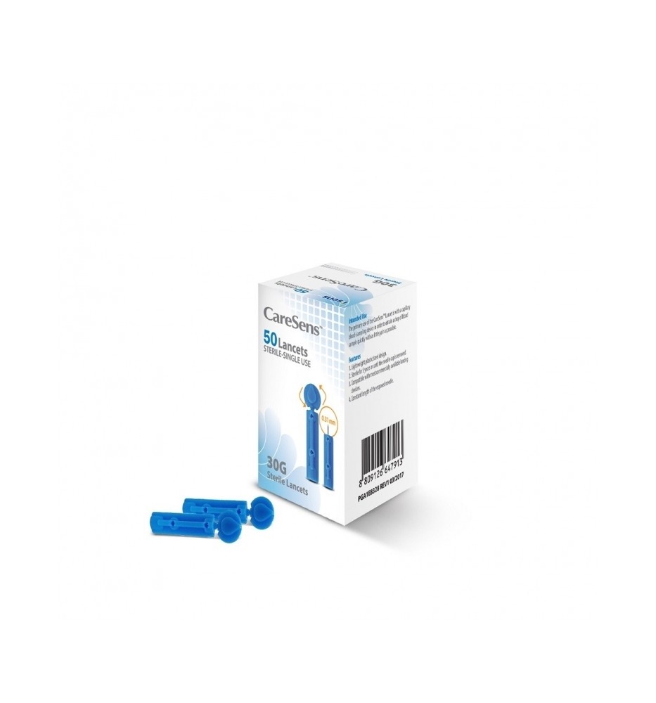 LANCETAS ESTERILES CARESENS 30G X50