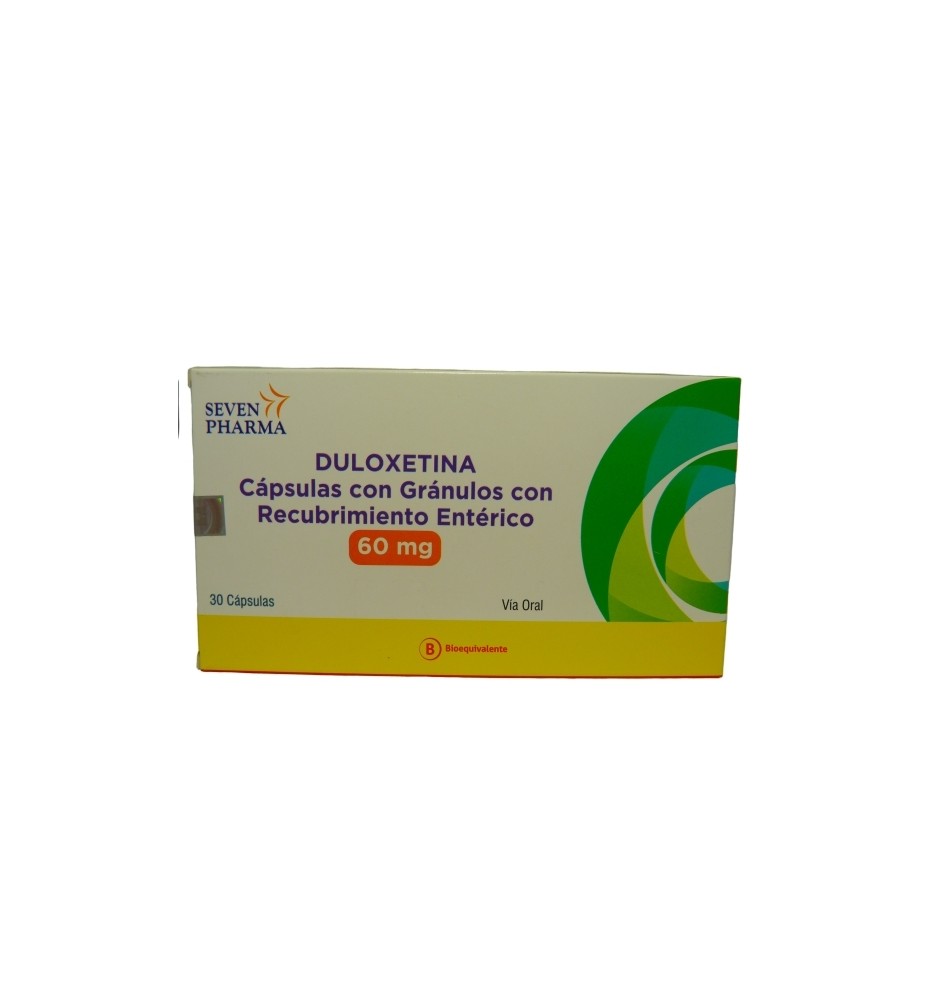 DULOXETINA 60 MG X 30 CAPSULAS DULOXETINA 60 MG X 30 CAPSULAS