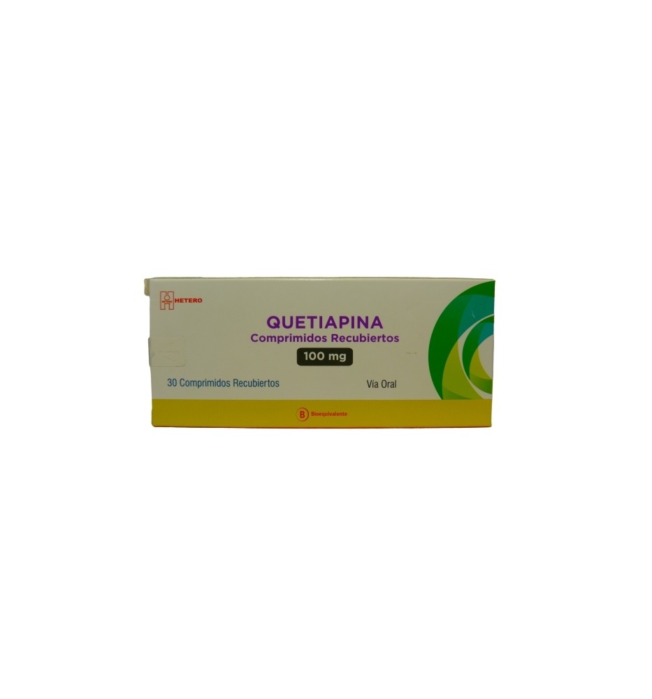 QUETIAPINA 100 MG X 30 COMPRIMIDOS RECUBIERTOS QUETIAPINA 100 MG X 30 COMPRIMIDOS RECUBIERTOS