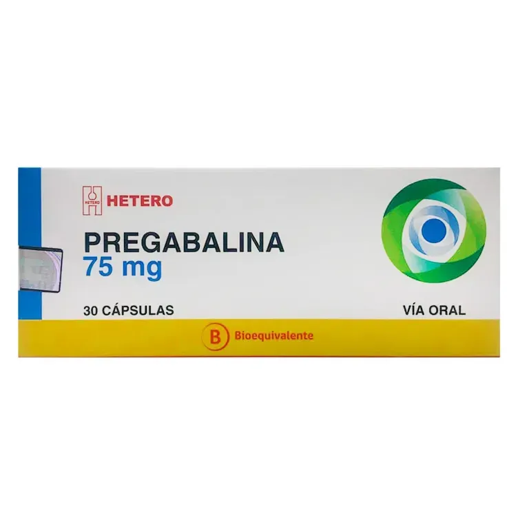 PREGABALINA 75 MG X 30 CAPSULAS