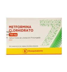 METFORMINA 750 MG X30 COMPRIMIDOS LIBERACION PROLONGADA 