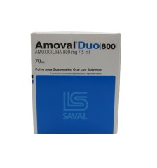 AMOVAL DUO 800 MG / 5 ML SUSPENSION ORAL X70