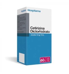 CETIRIZINA DICLORHIDRATO 5 MG / 5 ML X 60 ml JARABE