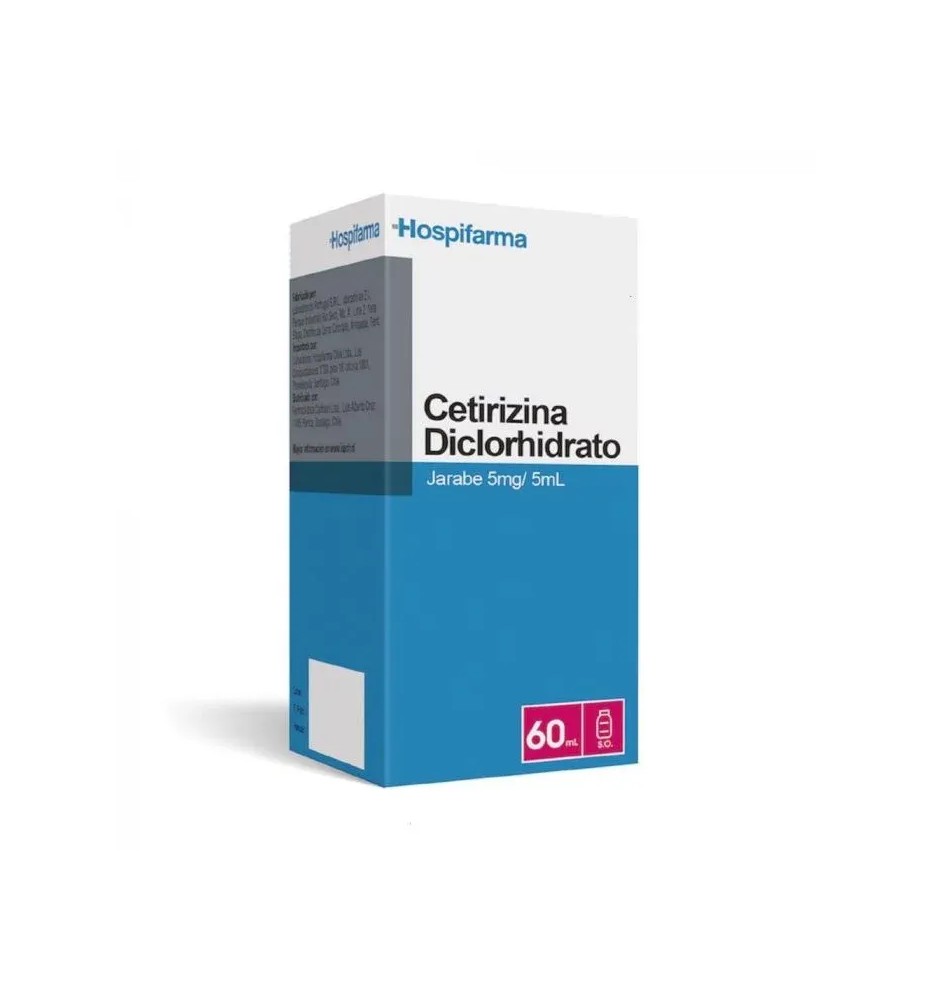 CETIRIZINA DICLORHIDRATO 5 MG / 5 ML X 60 ml JARABE