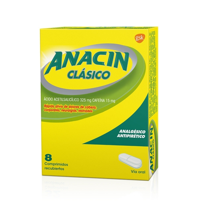 ANACIN CLASICO X 8 COMPRIMIDOS RECUBIERTOS