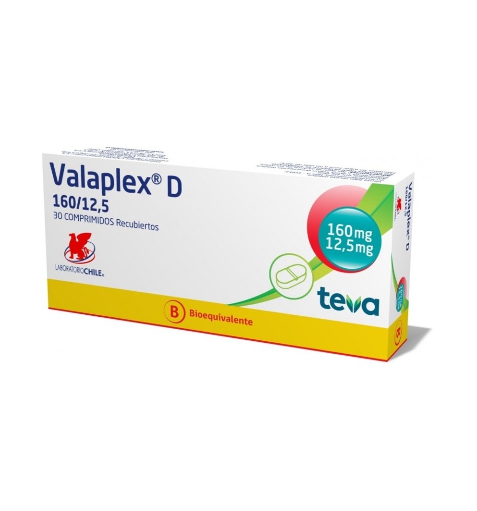 VALAPLEX D 160MG 12.5MG X30 COMPRIMIDOS VALAPLEX D 160MG 12.5MG X30 COMPRIMIDOS