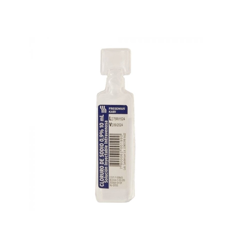 CLORURO DE SODIO 0.9% 10ML X10 AMPOLLA CLORURO DE SODIO 0.9% 10ML X10 AMPOLLA