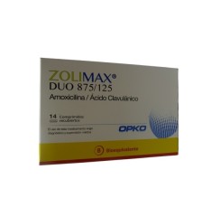 ZOLIMAX DUO 875/125 MG X 14 COMPRIMIDOS