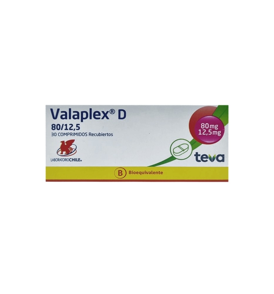 VALAPLEX D 80 12.5MG X30 COMPRIMIDOS