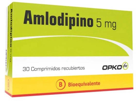 AMLODIPINO 5 MG X 30 COMPRIMIDOS