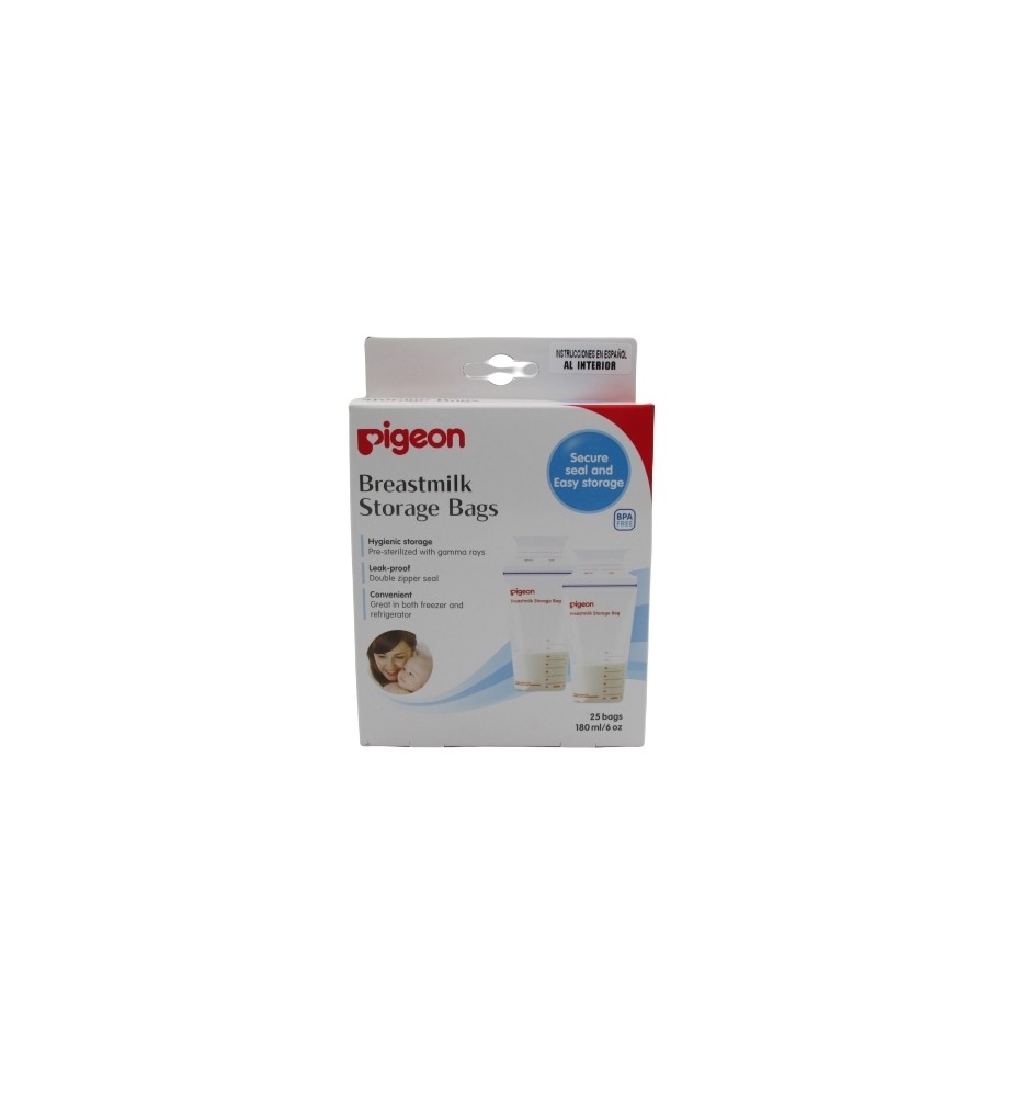 BOLSA LECHE MATERNA PIGEON 180ML X25 BOLSA LECHE MATERNA PIGEON 180ML X25