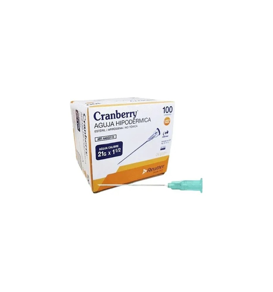 AGUJA HIPODERMICA 21G X1 AGUJA HIPODERMICA 21G X1