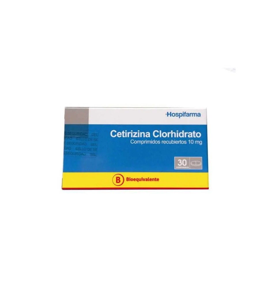 CETIRIZINA 10 MG X30 COMPRIMIDOS RECUBIERTOS CETIRIZINA 10 MG X30 COMPRIMIDOS RECUBIERTOS
