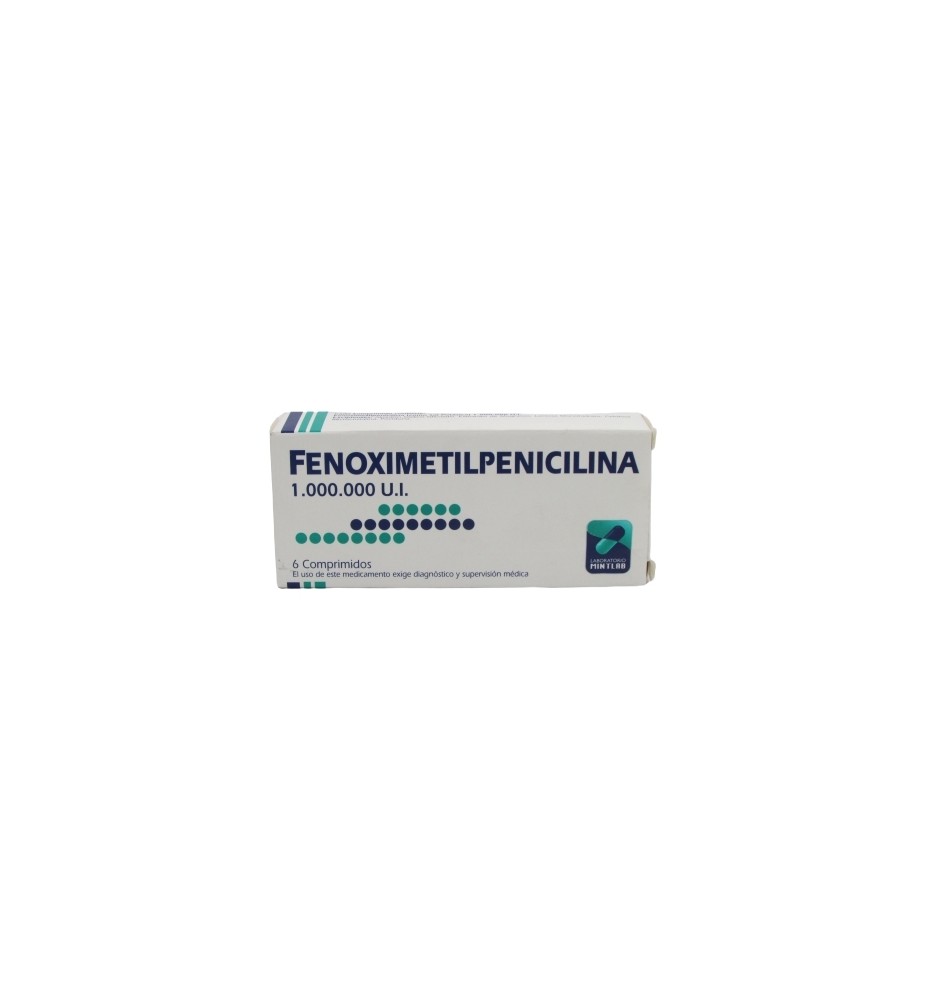 FENOXIMETILPENICILINA 1M UI X6 COMPRIMIDOS
