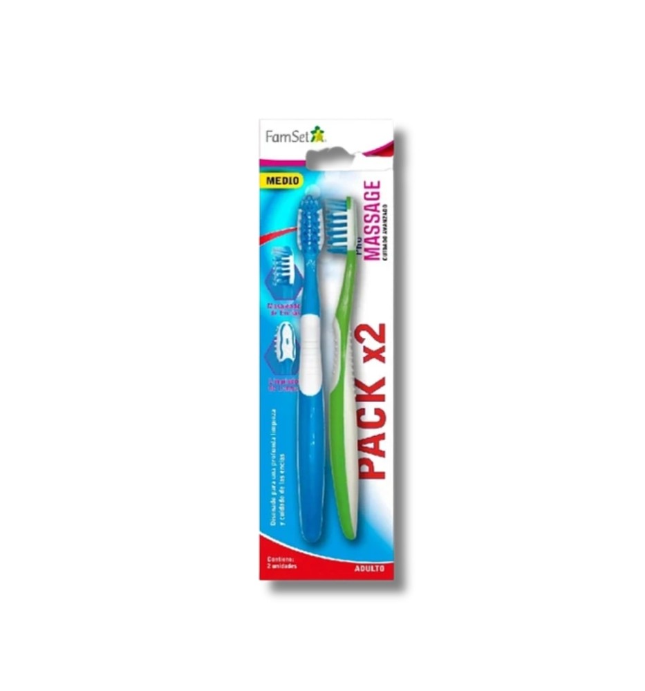CEPILLO DENTAL MEDIO X2