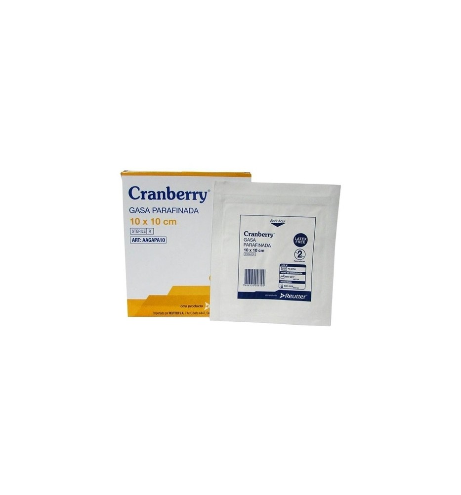 Cranberry Gasa Parafinada 10 X 10 Cm X 10 Unidades | cranberry gasa parafinada