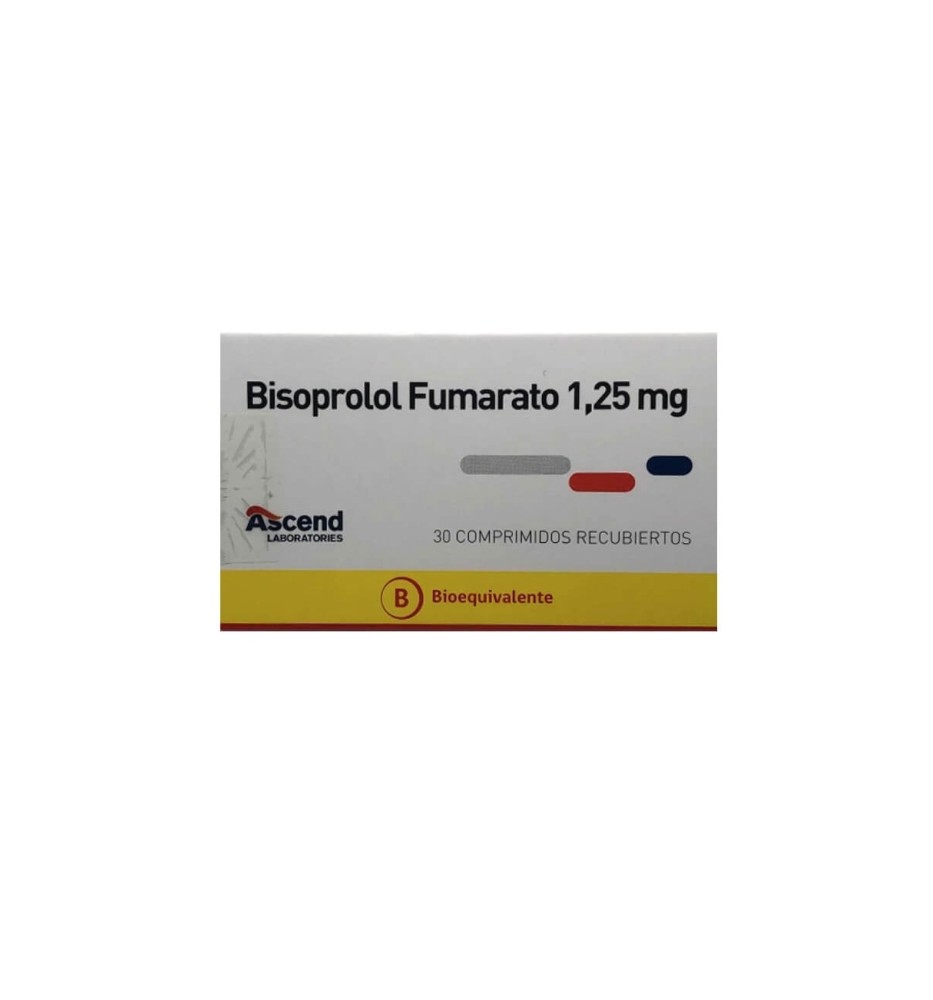 BISOPROLOL 1.25MG X30 COMPRIMIDOS RECUBIERTOS BISOPROLOL 1.25MG X30 COMPRIMIDOS RECUBIERTOS