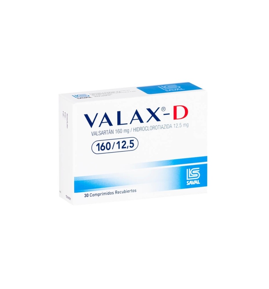 VALAX D 160MG 12.5MG X30 COMPRIMIDOS RECUBIERTOS VALAX D 160MG 12.5MG X30 COMPRIMIDOS RECUBIERTOS