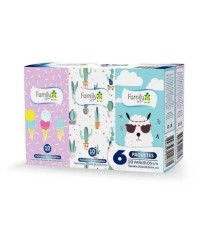 FAMILY SET PAÑUELOS DESECHABLES X6