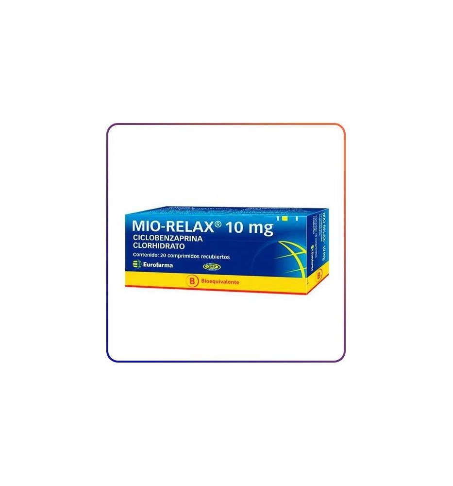 MIO RELAX 10MG X10 COMPRIMIDOS RECUBIERTOS MIO RELAX 10MG X10 COMPRIMIDOS RECUBIERTOS