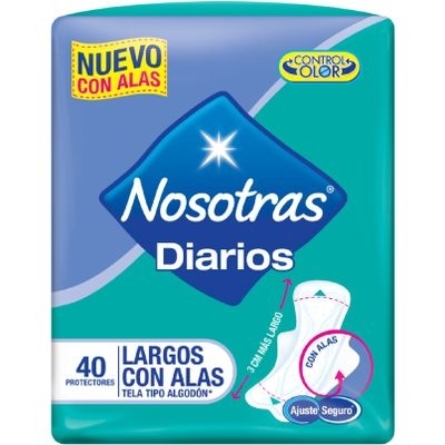 NOSOTRAS PROTECTOR DIARIO LARGO C/ALAS X 40