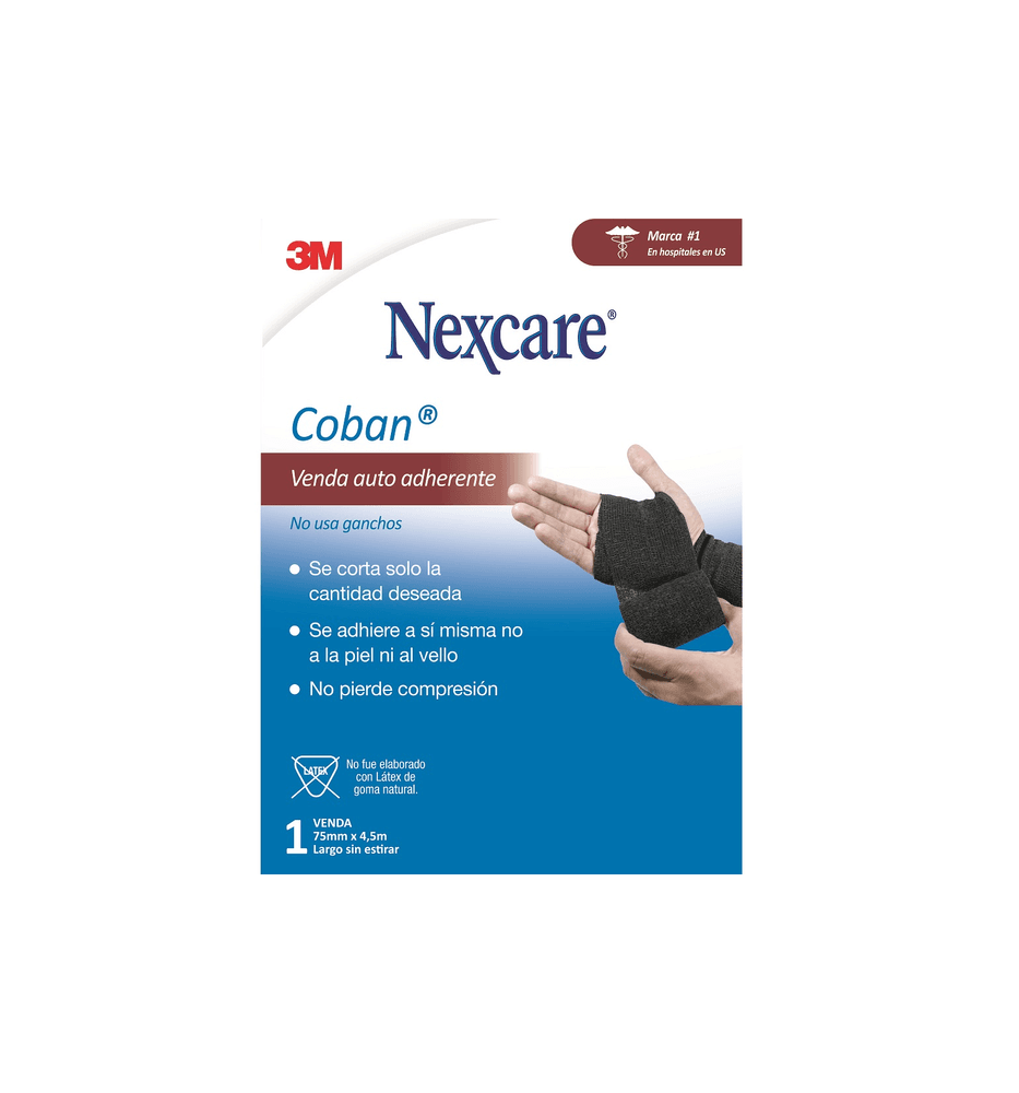 NEXCARE 3M COBAN 7,5CMX4,5MTS VENDA NEGRA NEXCARE 3M COBAN 7,5CMX4,5MTS VENDA NEGRA