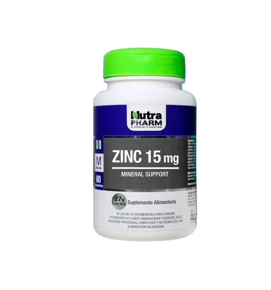NUTRAPHARM ZINC 15MG X60 COMPRIMIDOS