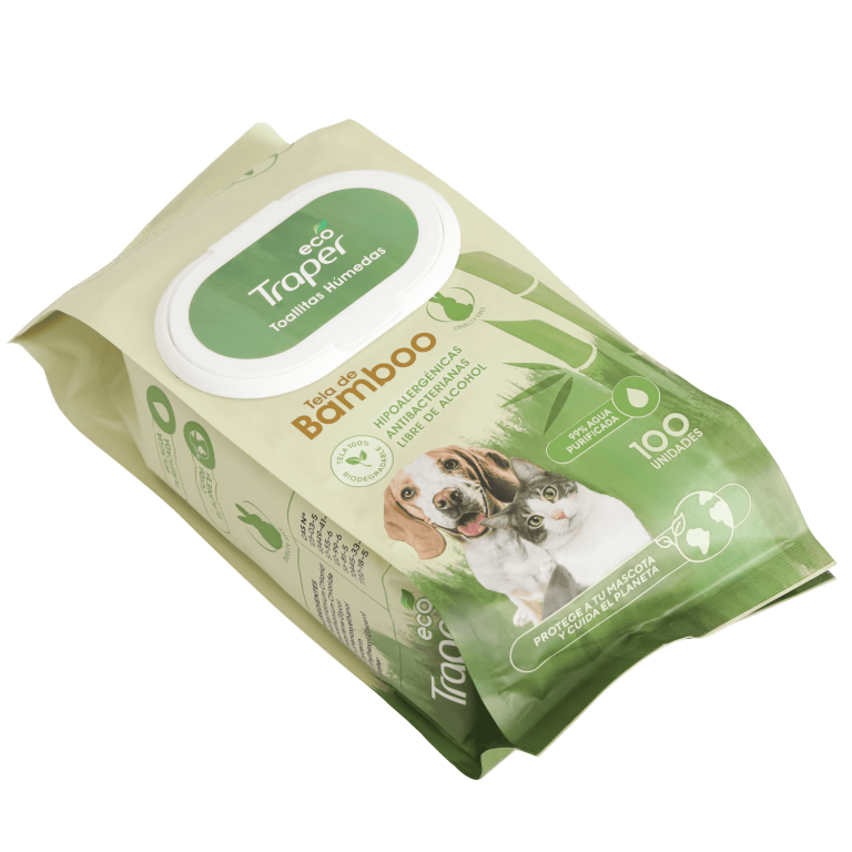 TRAPER TOALLAS HUMEDAS BAMBU VET X100