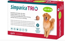 SIMPARICA TRIO PERRO CARAMELO 20 A 40K X 1COM